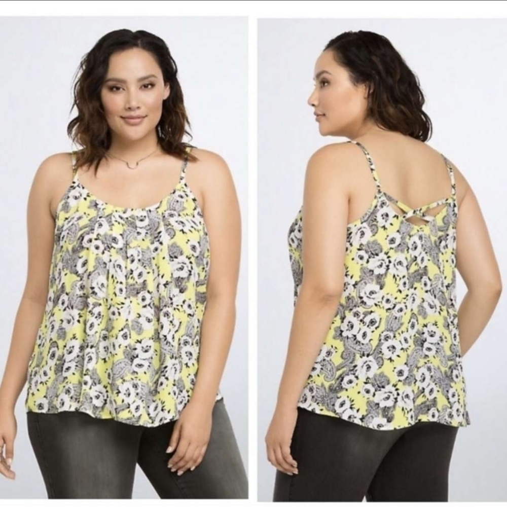 Torrid Floral Tank Top Size 2